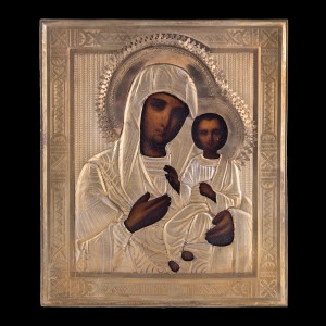 001/0103  19  th century  silver icon of Virgin Mary   