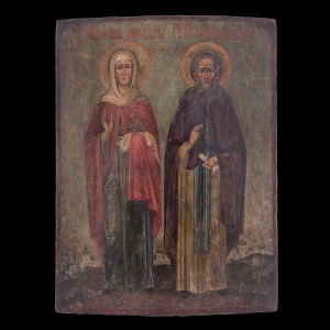 Icon of Saint Maria Magdalena with Saint Sergey Radinish 001/0133 D