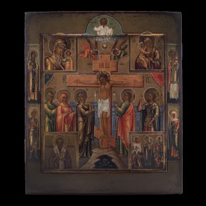 001/0262 An icon of the crucifixion  of Jesus  19 cent 