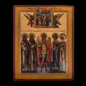 001_481An old 19 century icon of Saint Micheal 