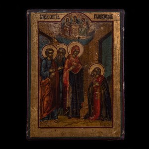 001_485 An old 19 cent icon of presentation of the lord to the temple