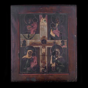 001_510  An old 19 cent icon of the crucifixion 
