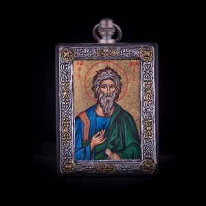 002/0040 Silver icon of Saint Andrea 