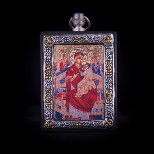 002/0045 Silver icon of virgin Mary 