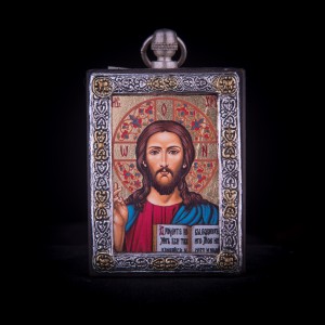 002/0046 Silver icon of Jesus Christ 