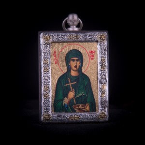 002/0047   Silver icon of Saint Paraskeva 