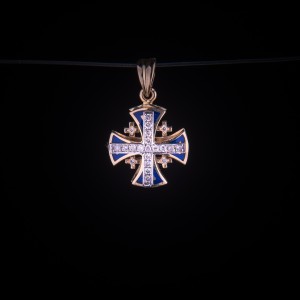 003/0266 Jerusalem cross with diamonds 