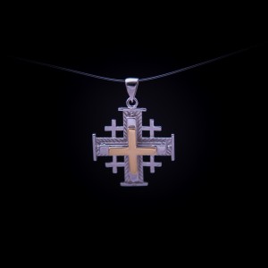 003/0010 Silver jerusalem cross 