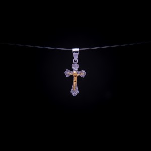 003/0021 Silver orthodox cross 
