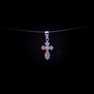 003/0023 Silver orthodox cross 