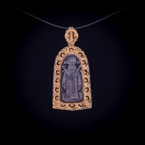 003/0036 Silver gold plating medal of virgin Mary 