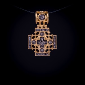 003/0040 Silver gold plating jerusalem cross