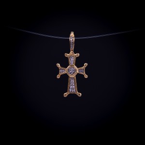 003/0044 An Armenien cross silver gold plating 