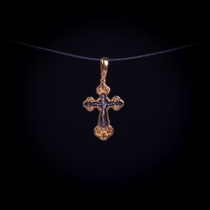 003/0051 Orthodox cross silver gold plating 