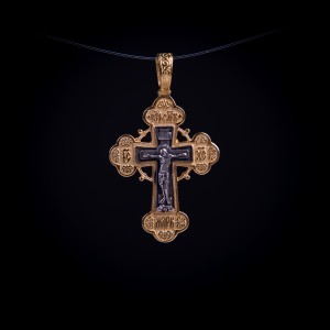 003/0070 Silver gold plating cross 