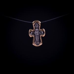 003/0082  Silver gold plating  cross 