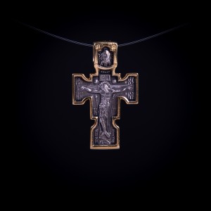 003/0097 Silver gold plated cross