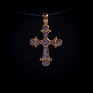 003/0100 Silver gold plated cross
