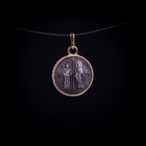 003/0103 Silver gold plated medal