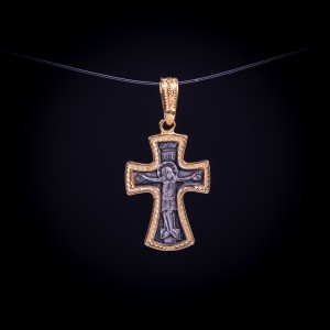 003/0126 Silver gold plated  cross