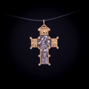 003/0128 Silver gold plated cross