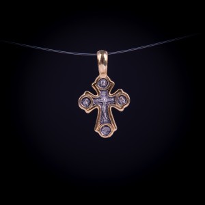 003/0136 Silver gold plating  cross 