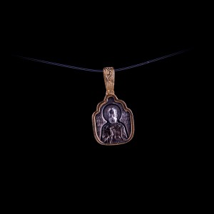 003/0156 Silver medal gold plating of saint Nicolas
