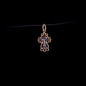 003/0157 Silver gold plated cross 