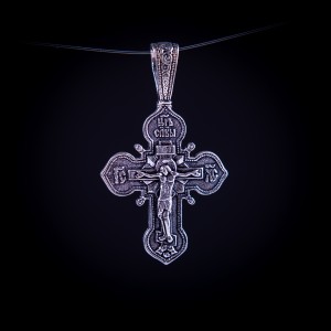 003/0174 silver orthodox cross