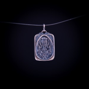 003/0180 silver medal of virgin mary 