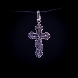 003/0185 silver orthodox cross 