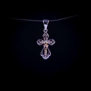 003/0190 Silver orthodox cross