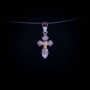003/0191 silver orthodox cross