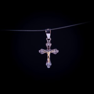 003/0194 silver orthodox cross