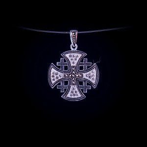 003/0209 Silver jerusalem cross