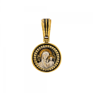 003/00203 Gold on silver medal of virgin Mary