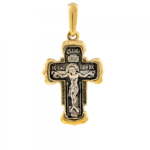003/00417 Gold on silver double face cross 
