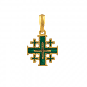 003/00432 Gold on silver   jerusalem cross