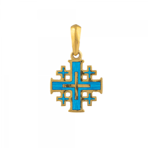 003/00433 Gold on silver   jerusalem cross