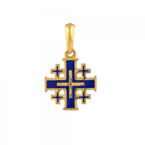 003/00434 Gold on silver   jerusalem cross