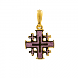 003/00435 Gold on silver   jerusalem cross